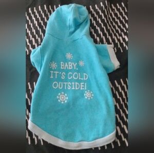 ❄️ Cozy 'Baby Its Cold Outside' Blue Hoodie With Snowflake Design  ❄️